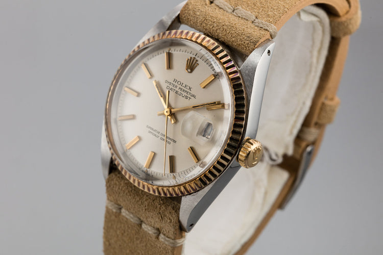1971 Rolex Two-Tone DateJust 1601 Silver Dial with Papers
