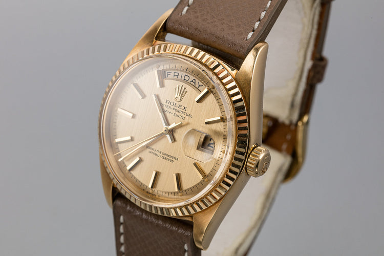 1966 Rolex 18K YG Day Date 1803 Champagne Dial