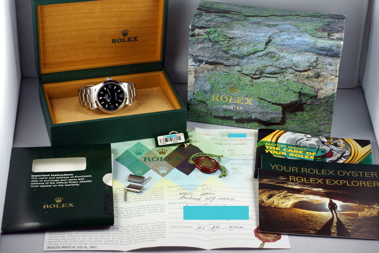 2003 Rolex Explorer 114270 with Box and Papers