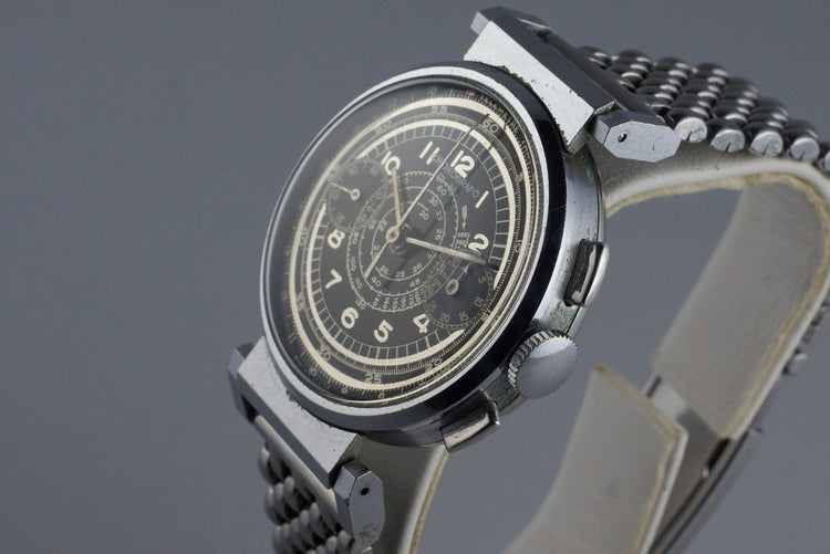 Vintage Cronografo D.H. 2-Register Chronograph with Black Dial