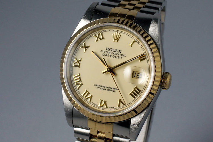 1988 Rolex Two Tone DateJust 16233 Cream Roman Dial