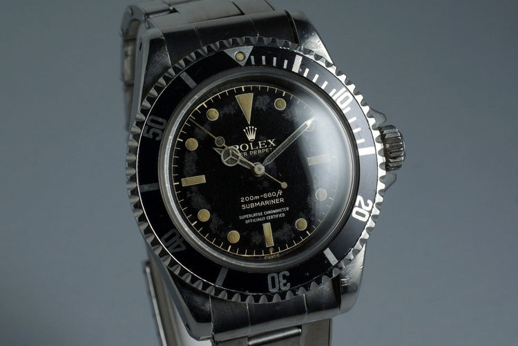 1961 Rolex Submariner 5512 PCG Gilt 4 Line Chapter Ring Dial