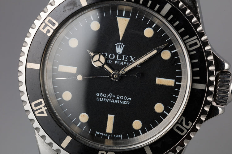 1970 Rolex Submariner 5513 Serif Dial with Service Papers