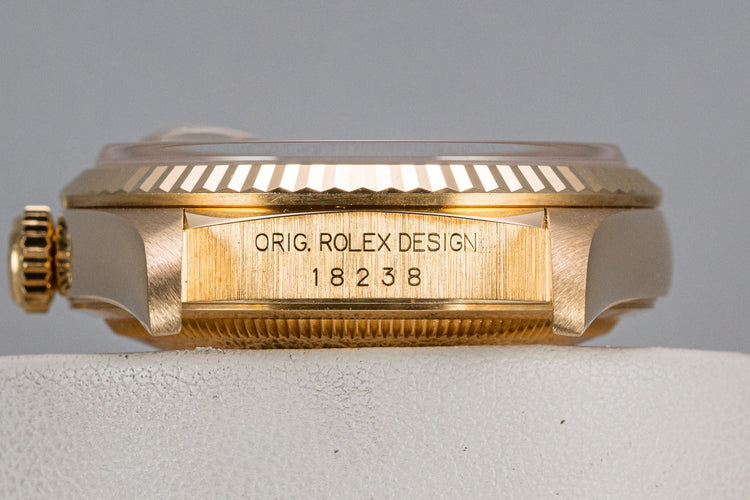 1995 Rolex 18K YG Day-Date 18238 Champagne Dial with Papers