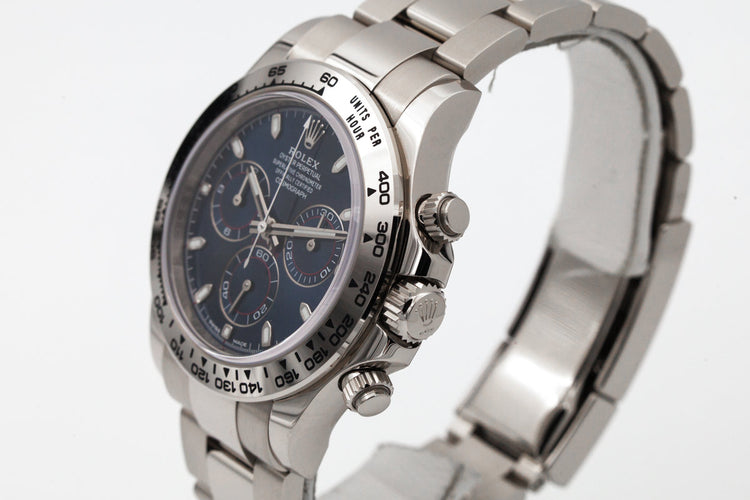 2017 Rolex WG Daytona 116509 Blue Dial with Box and Papers