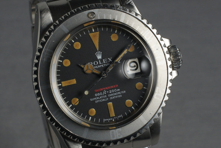 1970 Rolex Red Submariner 1680 Mark 4 Dial
