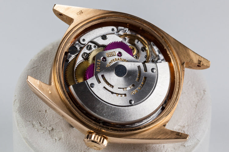 1972 Rolex Rose Gold Day Date 1803 Factory Diamond Silver Dial