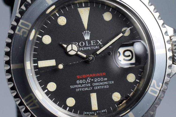 1970 Rolex Red Submariner 1680 Mark IV Dial with "Ghost" Insert