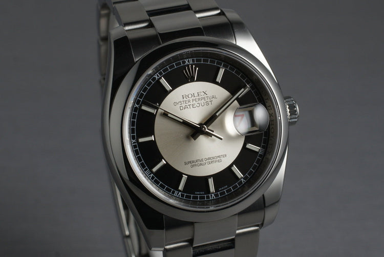 2006 Rolex Datejust 116200 Tuxedo Dial with Box and Papers