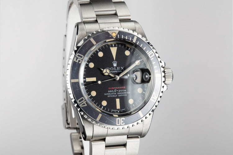 1970 Rolex Red Submariner 1680 Mark 4 Dial