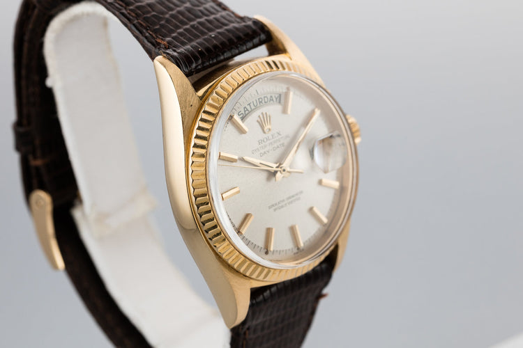 1963 Rolex 18K YG Day-Date 1803 Silver Dial