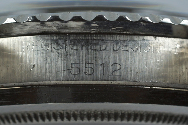 1961 Rolex Submariner 5512 PCG Gilt 4 Line Chapter Ring Dial