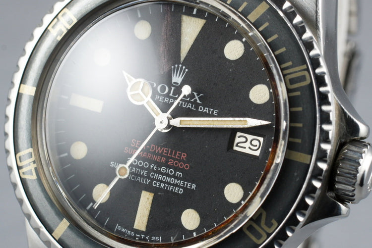 1972 Rolex Double Red Sea Dweller 1665 Mark III Dial