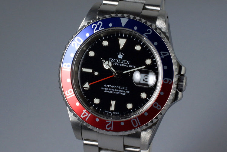 2000 Rolex GMT II 16710 with Box and Papers