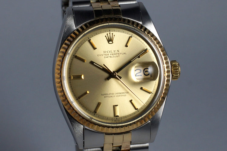 1968 Rolex Two Tone DateJust 1601 Non-Luminous Champagne Dial