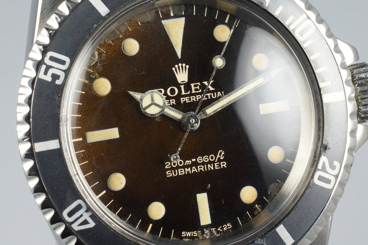 1966 Rolex Submariner 5513 with Tropical Gilt Meters First Dial
