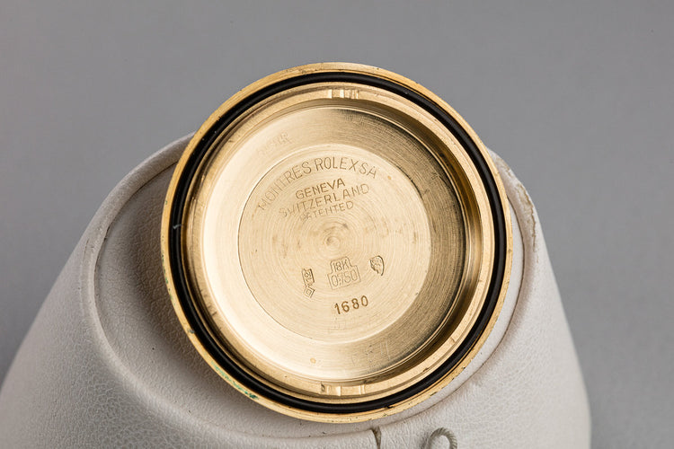 1972 Rolex 18K YG Submariner 1680 Blue Nipple Dial