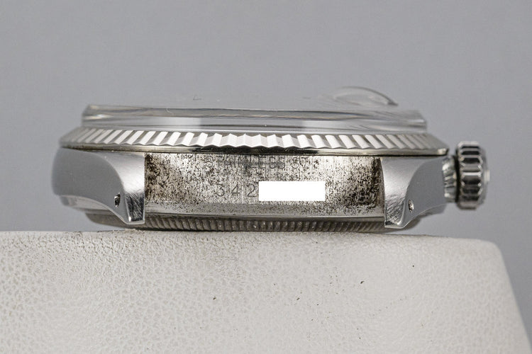 1973 Rolex DateJust 1601 with No Lume Silver Linen Dial