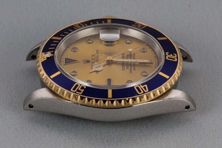 1995 Rolex Two-Tone Submariner 16613 with Champagne Serti Dial