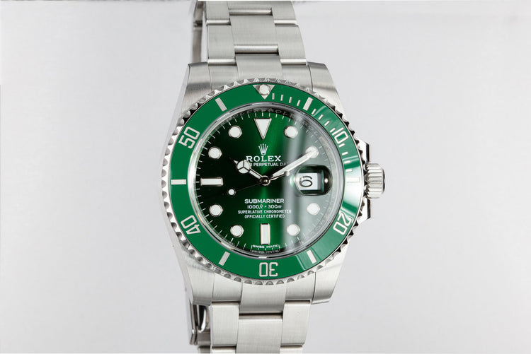 2018 Rolex Green Submariner "Hulk" 116610LV with Box and Papers