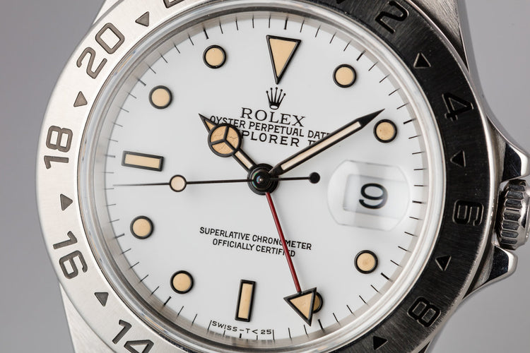 1995 Rolex Explorer II 16570 White Dial