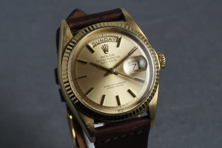 1967 Rolex 18K YG Day Date 1803 with Box and Papers