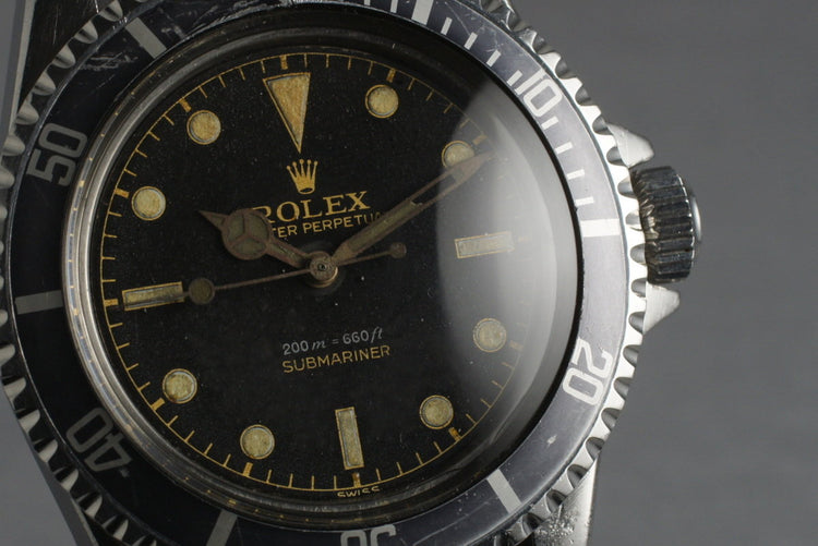 1962 Rolex Submariner 5513 PCG with Mark 1 Gilt Chapter Ring Dial