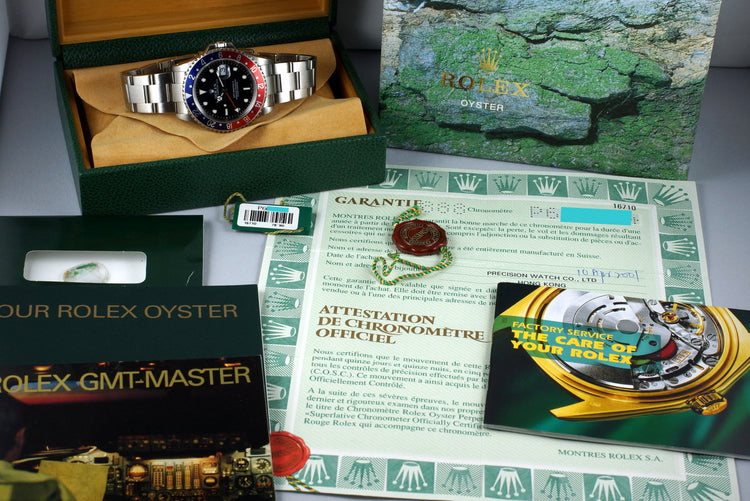 2000 Rolex GMT II 16710 with Box and Papers
