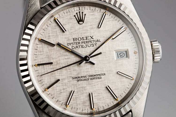 1988 Rolex DateJust 16234 Silver Linen Dial