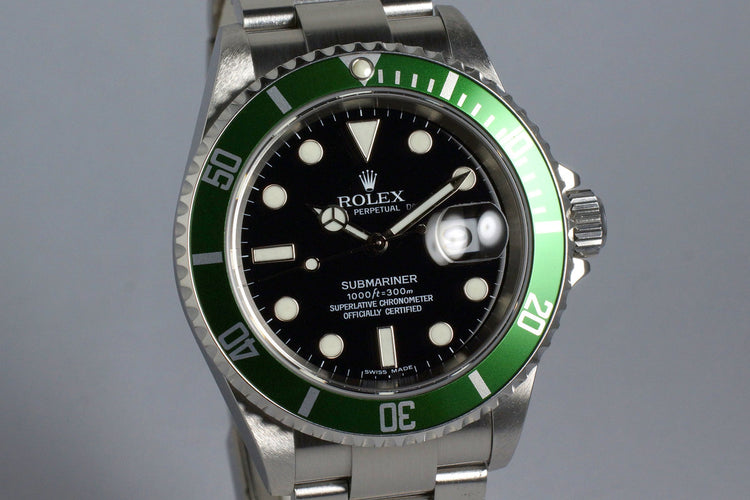 2006 Rolex Green Submariner 16610LV