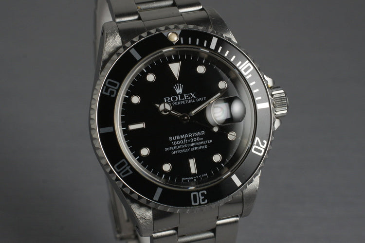 1995 Rolex Submariner 16610 with Box and Papers