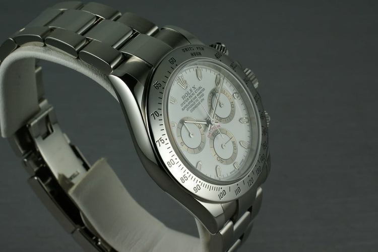 2001 Rolex SS Daytona 116520 White Dial with Box and Papers