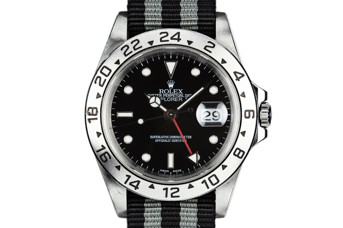 HQ Milton 1999 Rolex Explorer II 16570 Black Dial with Box and
