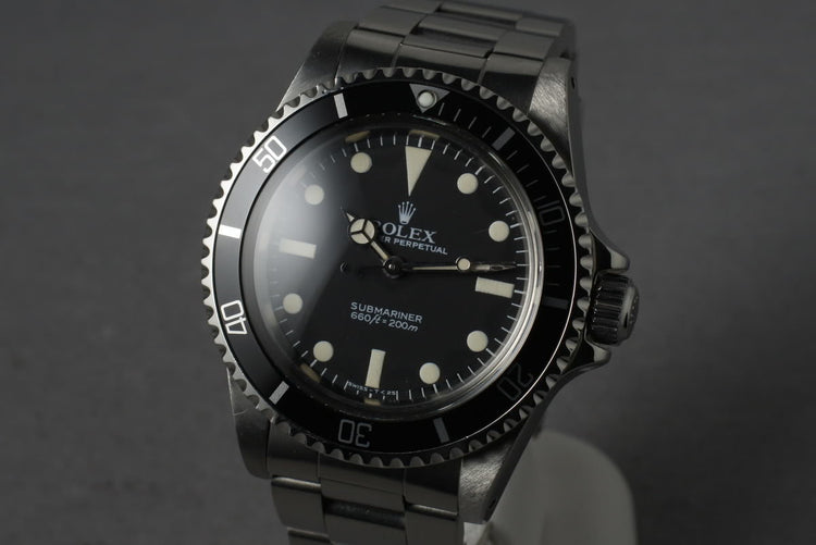 1984 Rolex Submariner 5513 with Maxi Mark V Dial with Papers
