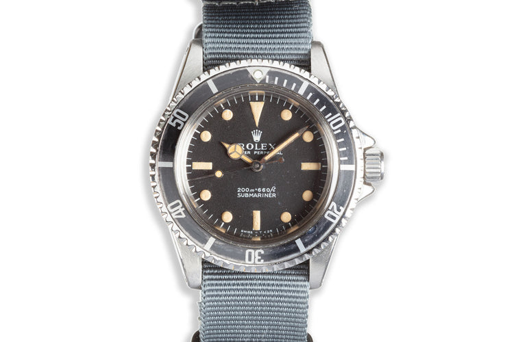 1969 Vintage Rolex Submariner 5513 Meters First Dial