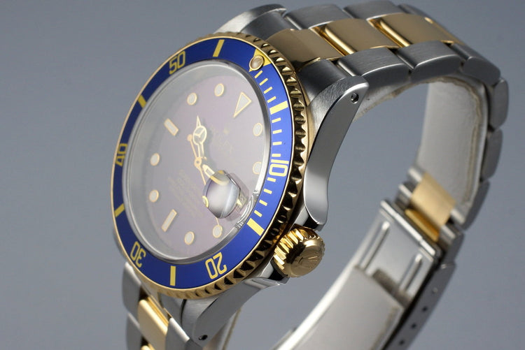 1991 Rolex Two Tone Blue Submariner 16613