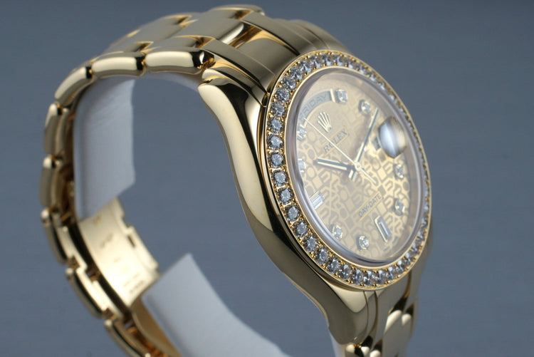 2005 Rolex YG Masterpiece Day-Date 18948 Jubilee Diamond Dial and Box