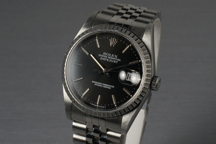 2003 Rolex DateJust 16220 Black Dial