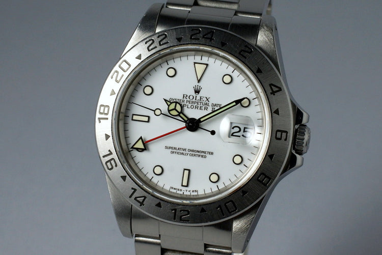 1995 Rolex Explorer II 16570 White Dial