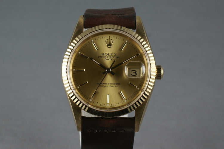 Rolex 18K Date 15238
