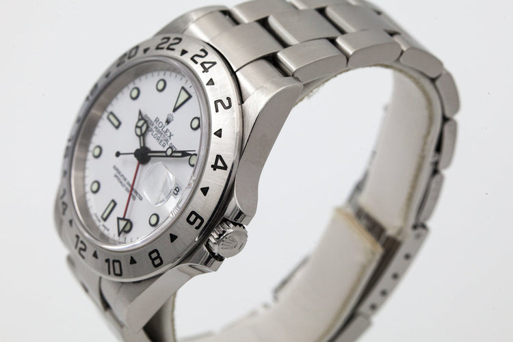 2003 Rolex Explorer II 16570 White Dial