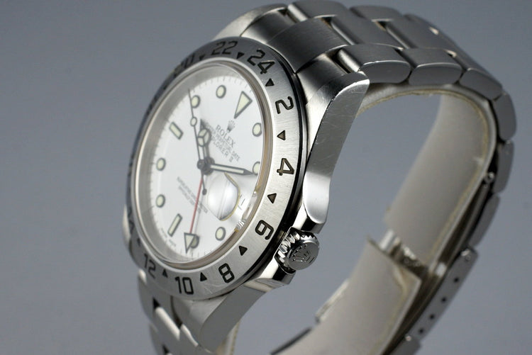 2005 Rolex Explorer II 16570 White Dial