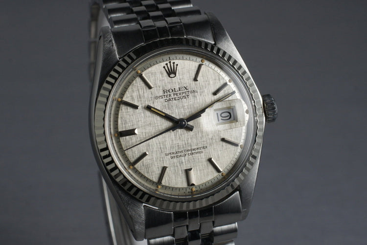 Vintage Rolex DateJust 1601 with Silver Linen Dial