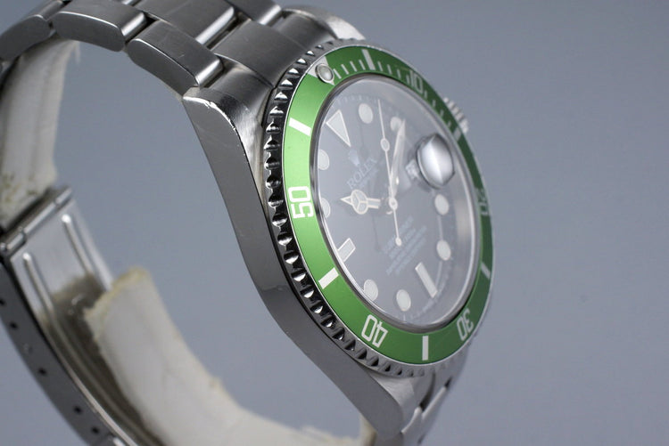 2004 Rolex Green Submariner 16610V Mark I Dial with RSC Service Estimate