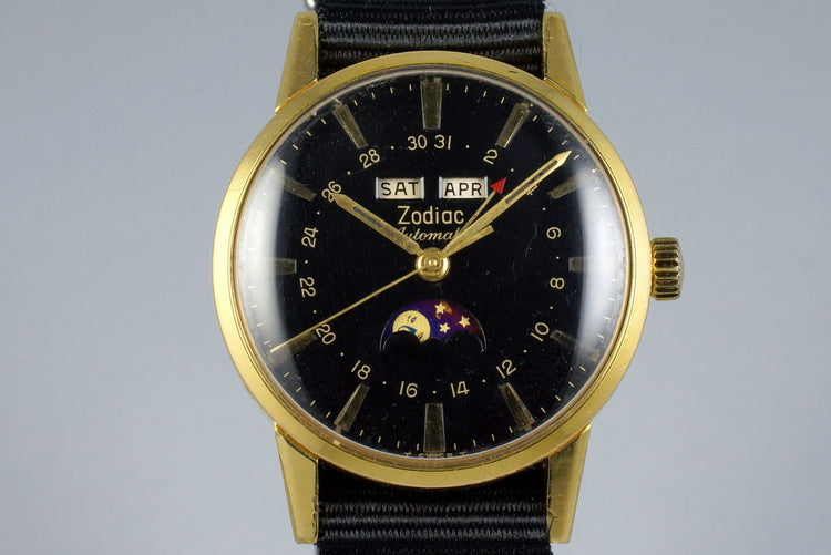 Late 1950’s Zodiac YG Triple Date Moonphase Automatic 743-908