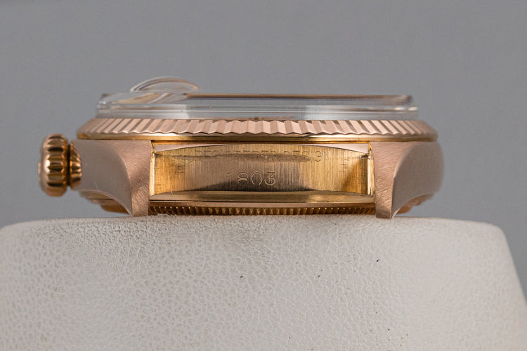 1965 Rolex 18K Rose Gold Day-Date 1803 Silver Dial