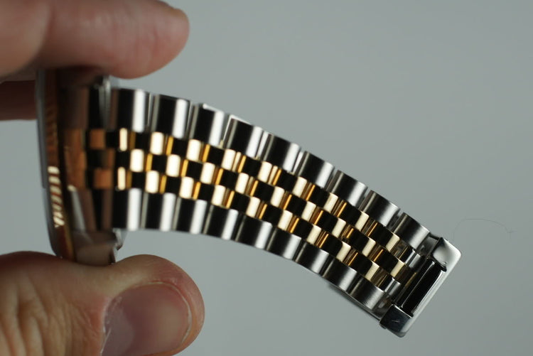 1997 Rolex 18K/Steel Datejust 16233 Champagne Roman Dial