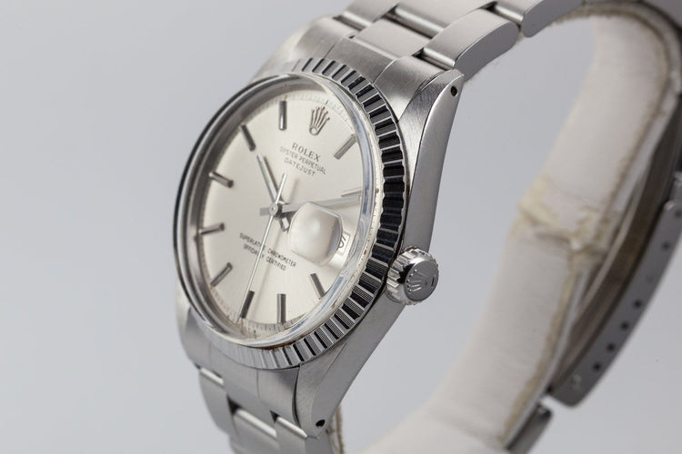 1973 Rolex DateJust 1603 Silver Dial with Service Papers