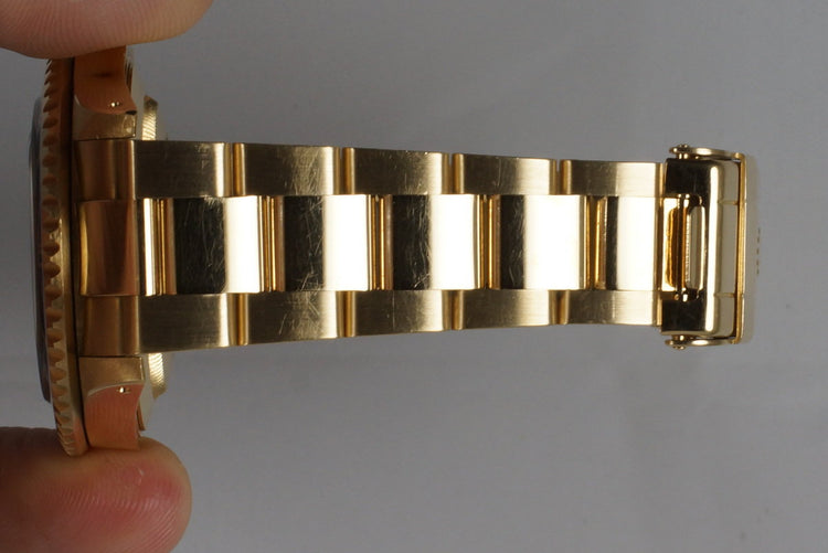 1991 Rolex YG Submariner 16618 Blue Dial