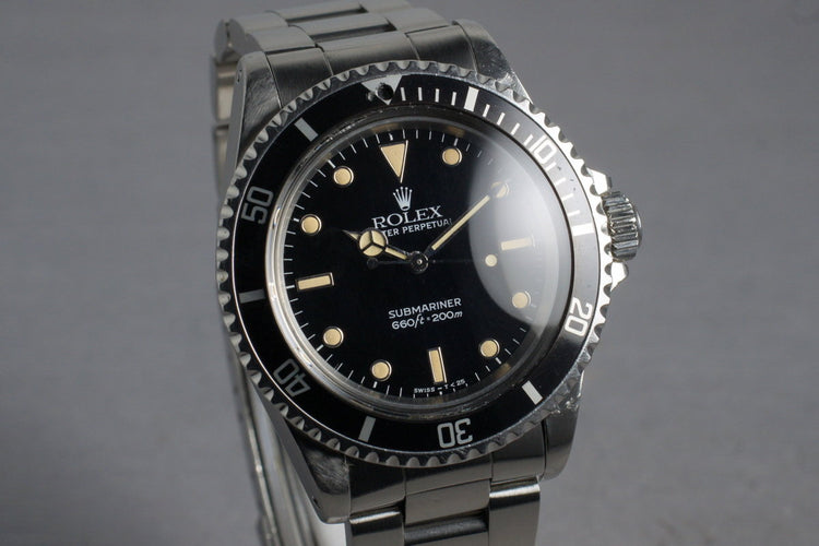1985 Rolex Submariner 5513 with Box and Papers